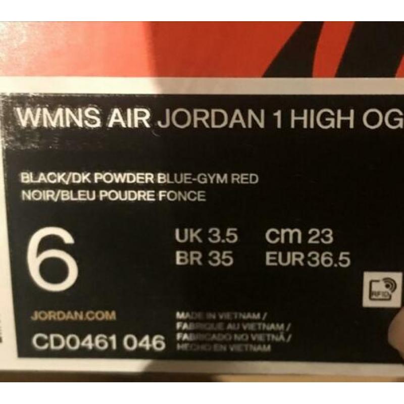 Jordan 1 high UNC To Chicago 36,5 (EU) POWDER BLUE GYM RED