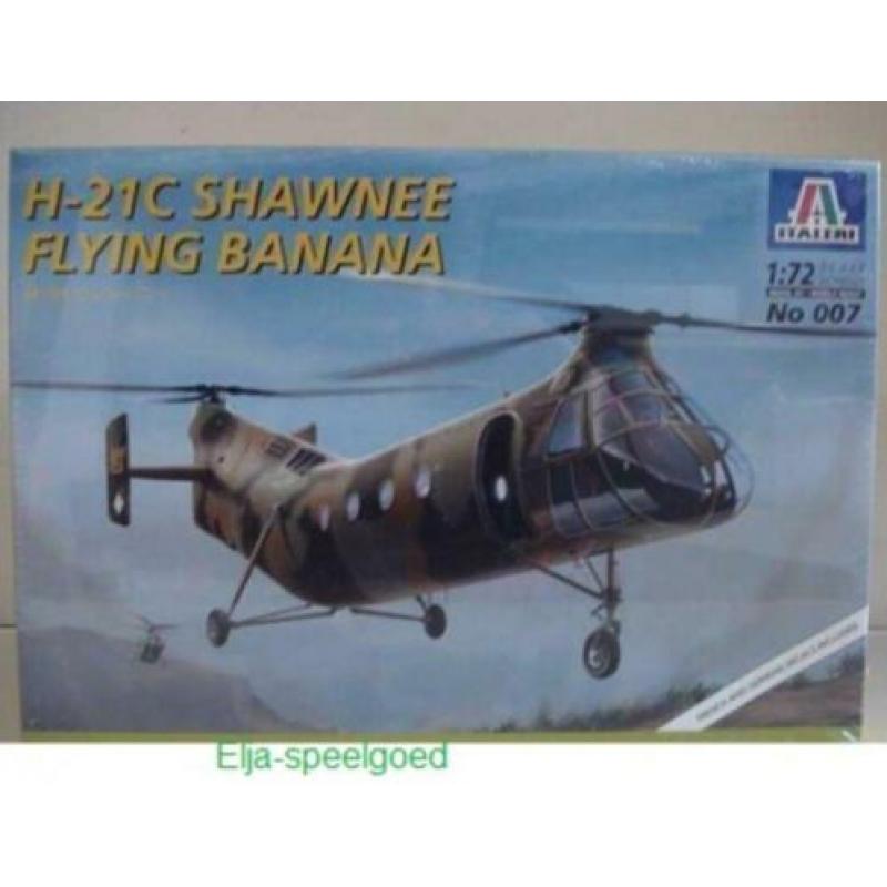 NIEUW ITALERI 1:72 H-21C SHAWNEE Flying Banana 007 modelbouw