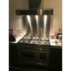 Boretti 6 gasbrander en 2 ovens RVS -direct af te halen