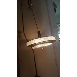 60er jaren hanglamp metaal glas