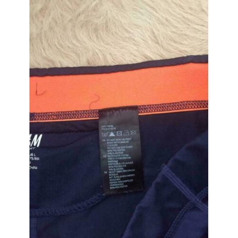 Donkerblauwe hardloopbroek maat L