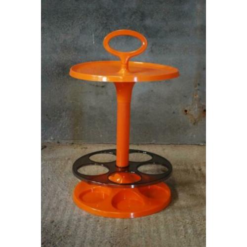 Oranje space age bartafel / dranktafel / wijnrek Flair