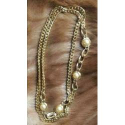 stoer jaren 70 lange gave retro hippie ketting met steen