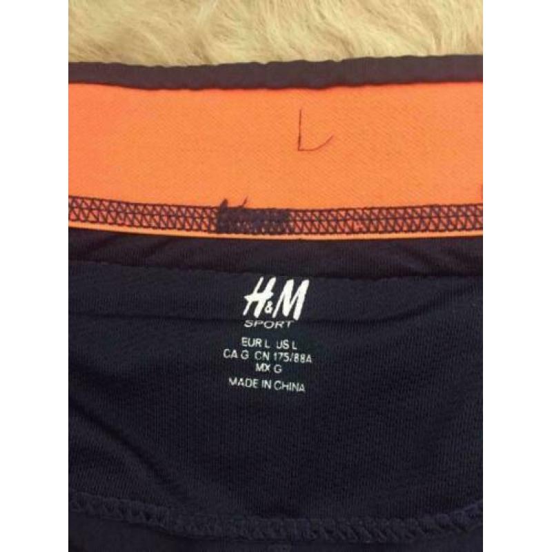 Donkerblauwe hardloopbroek maat L