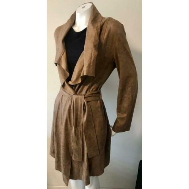Lange jas/tuniek in suedelook van Belloya mt 3= 48