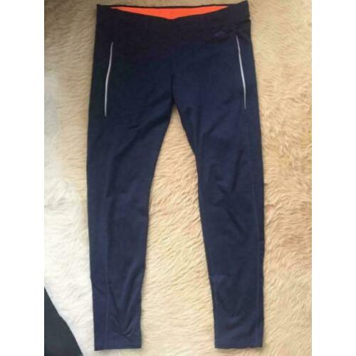 Donkerblauwe hardloopbroek maat L