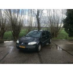 Renault Megane 1.5 DCI 60KW GR Tour Autbas 2004 Zwart