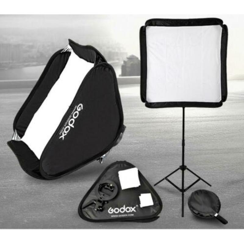 Godox s-type bracket + softbox 80x80cm + grid