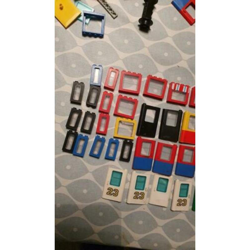 Lego vintage trein ramen deuren partij 50 stuks met glas