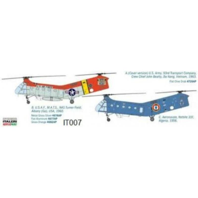 NIEUW ITALERI 1:72 H-21C SHAWNEE Flying Banana 007 modelbouw