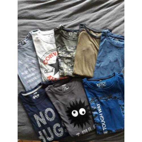9 longsleeves (lange mouw) maat 146-152