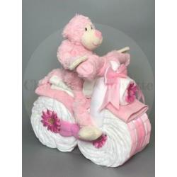 Gratis verzending Luiertaart Motor luiermotor Aap roze