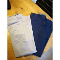 2 heren pantalons maat 46, nooit gedragen.