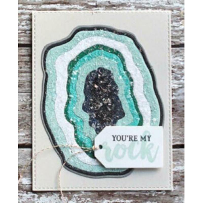 NIEUW Set Metalen Snijmalen Layered Wood Slices