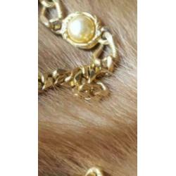stoer jaren 70 lange gave retro hippie ketting met steen