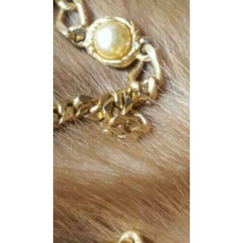 stoer jaren 70 lange gave retro hippie ketting met steen