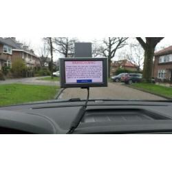 Garmin Nuvi met file melding.