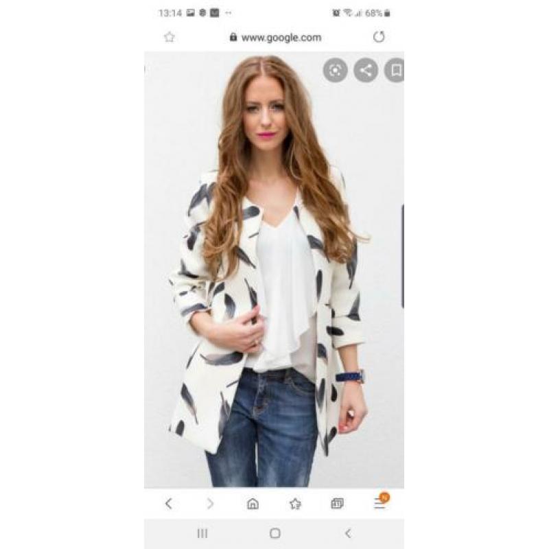 Jas met veren maat S