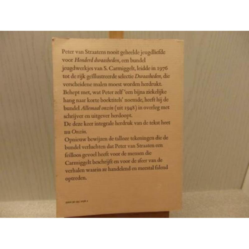 Onzin - S. Carmiggelt. Geïllustreerd door Peter van Straaten