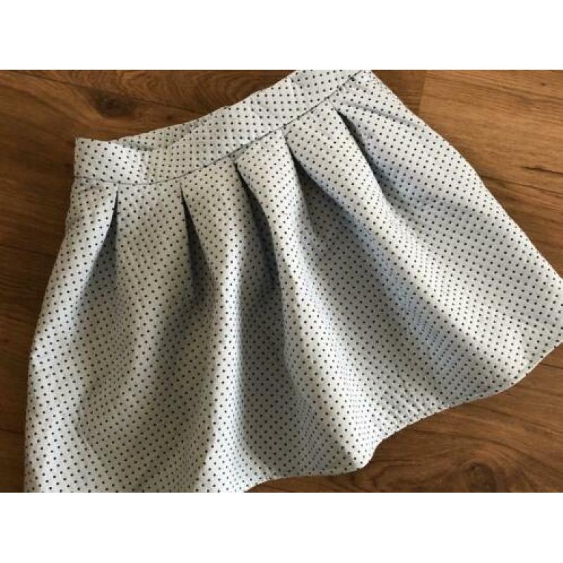 Bershka Lichtblauw polkadot rokje maat L