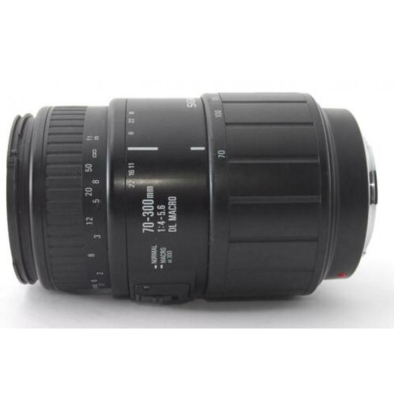 SIGMA 70-300 f4-5.6mm DL Macro Telelens v.Sony Alpha amount