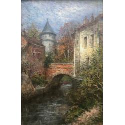 ????Stadsgezicht met Jeker Walter Neuhof 1904-1982 Maastricht