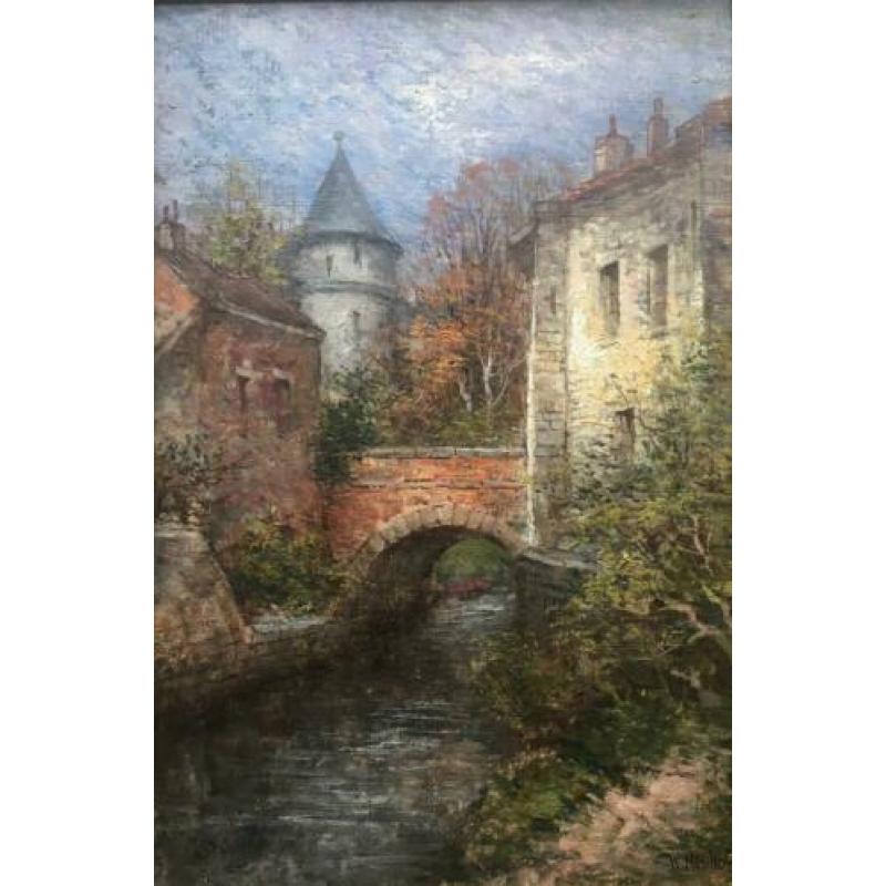 ????Stadsgezicht met Jeker Walter Neuhof 1904-1982 Maastricht