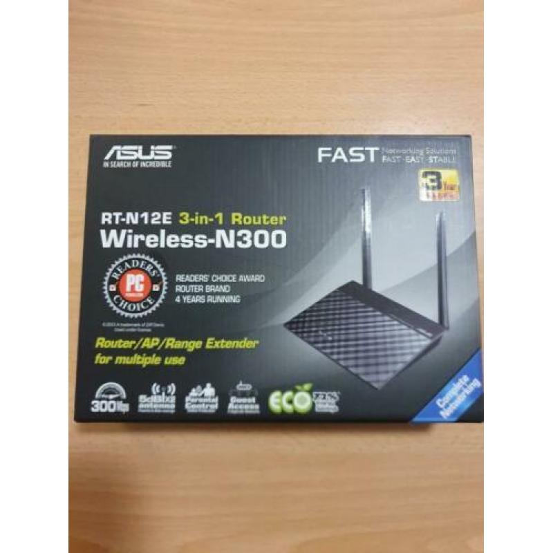 Router, Black, Asus, 3-in-1