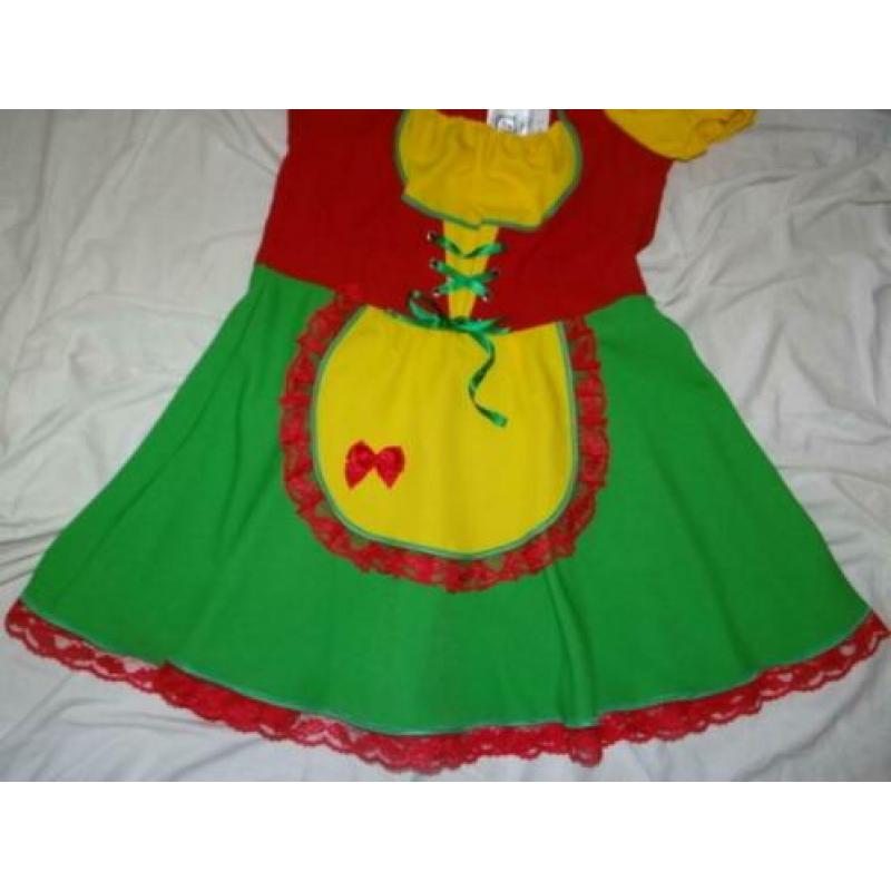 Leuke rood/geel/groen CLOWN/PIPPO/CIRCUS jurk - Coen en Sand