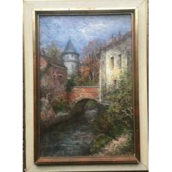 ????Stadsgezicht met Jeker Walter Neuhof 1904-1982 Maastricht