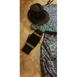 Verkleedkleren glitter en glamour maat 36 / S