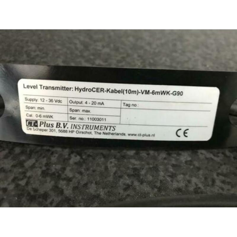 Nieuwe Level transmitter. HydroCer-kabel. VM-6mWK-G90.