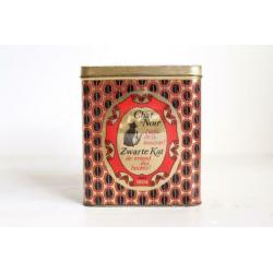 Vintage voorraadblik Zwarte Kat / Chat Noir koffie retro