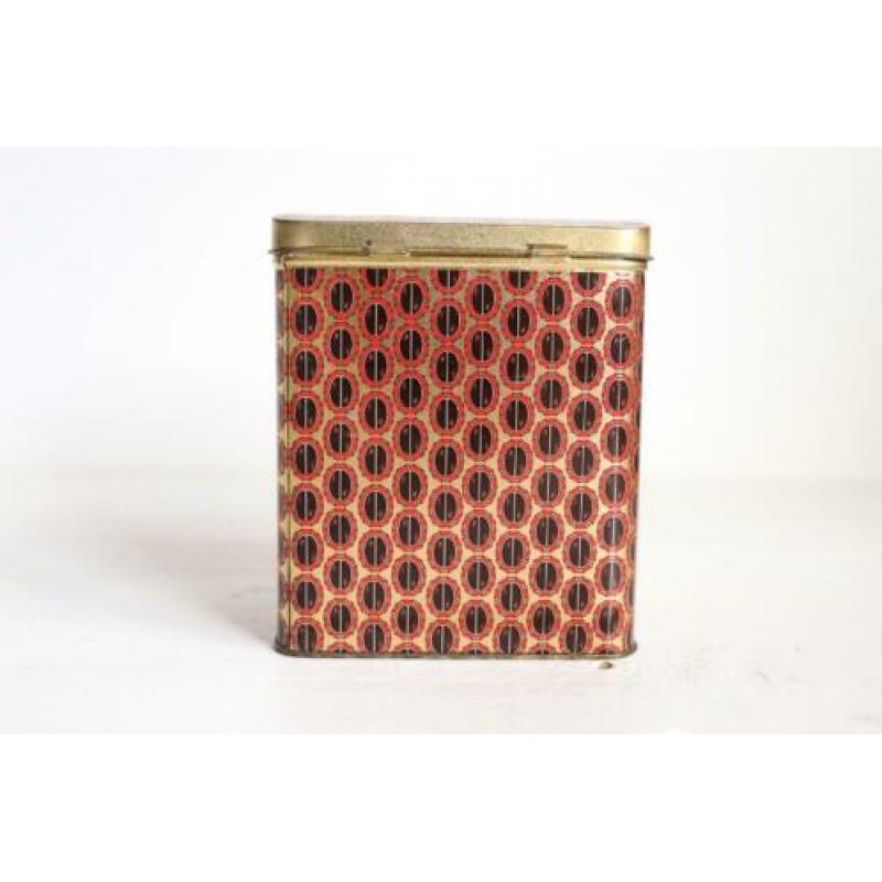 Vintage voorraadblik Zwarte Kat / Chat Noir koffie retro
