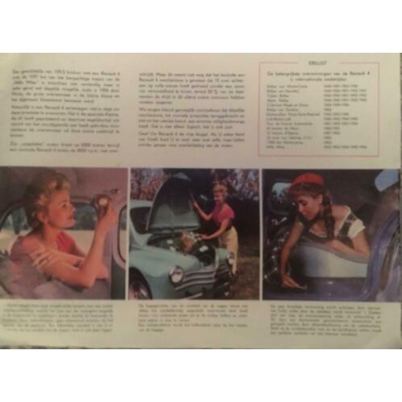 Verzameling tijdschriften en folder RENAULT 4 CV