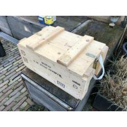 Houten legerkist nieuw