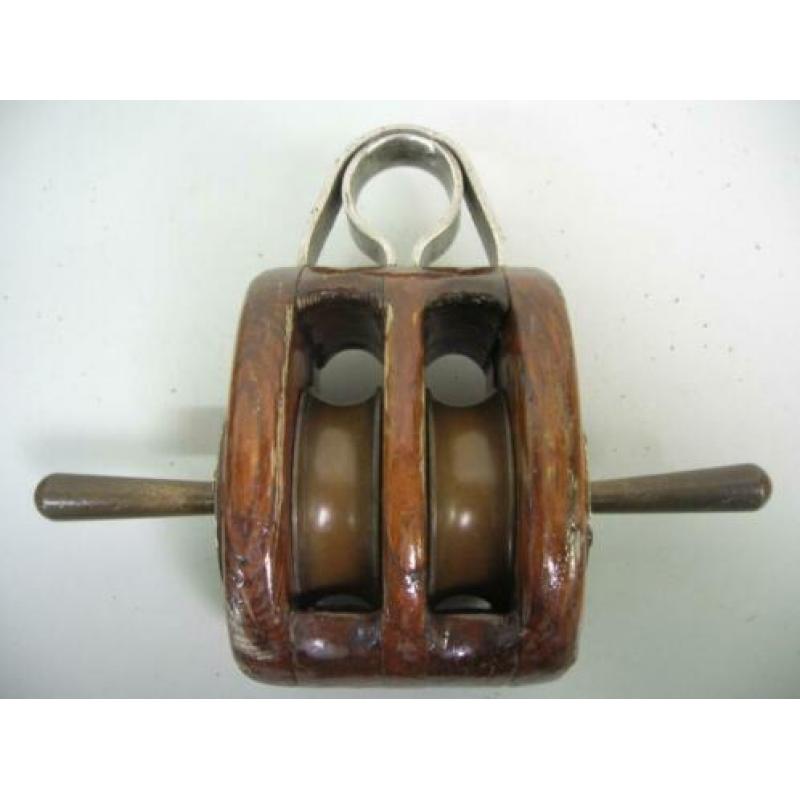 Houten blok, 2-schijfs, 16 - 20 mm, met belegpennen