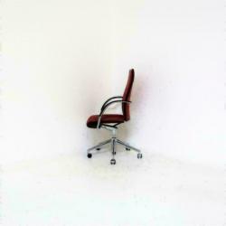Rood Suede Conferentiestoelen/Vergaderstoelen: Ahrend 350.