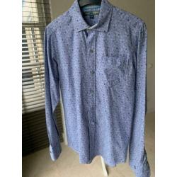 Cast iron blauwe herenblouse maat M
