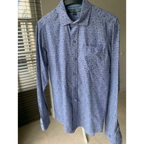 Cast iron blauwe herenblouse maat M