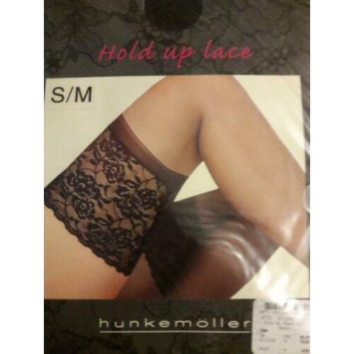 zwarte hold up lace set van hunkemoller stay-ups