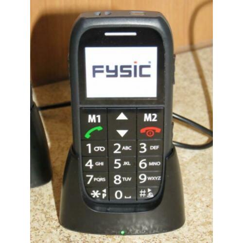 Fysic big button GSM, telefoon, FM7500, in doos, nieuw, 2 st