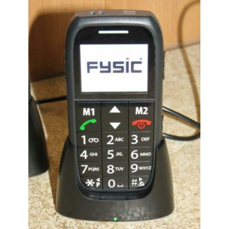 Fysic big button GSM, telefoon, FM7500, in doos, nieuw, 2 st