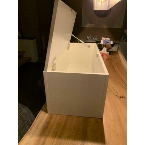 Zwevend TV meubel wit 90 cm