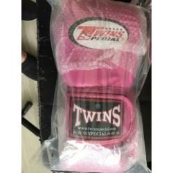 TWINS 12 OZ Leren Bokshandschoenen Pink NIEUW !!!