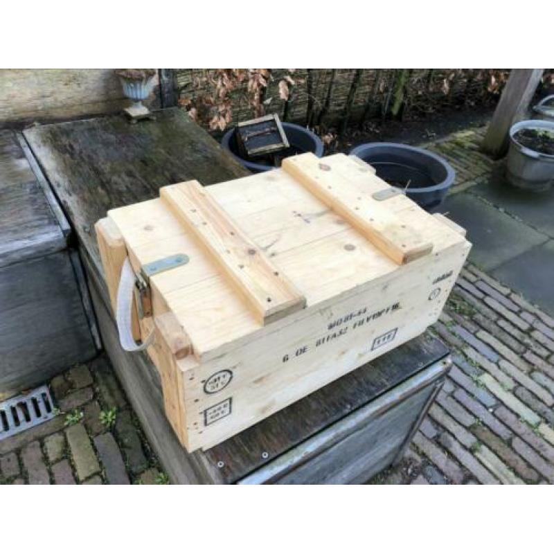 Houten legerkist nieuw
