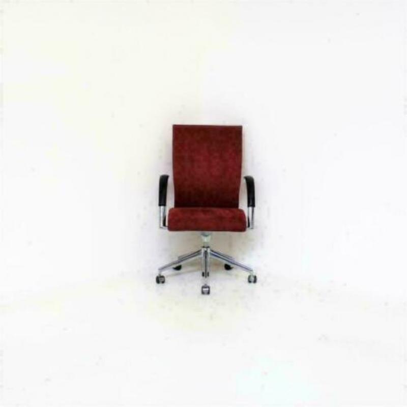 Rood Suede Conferentiestoelen/Vergaderstoelen: Ahrend 350.