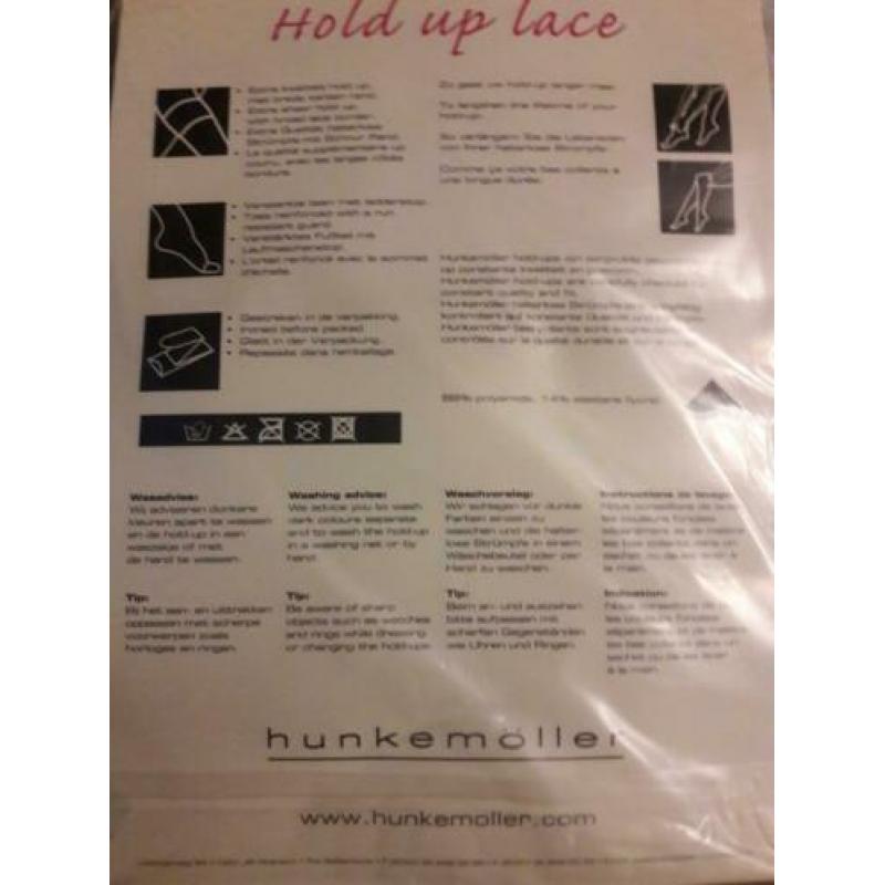 zwarte hold up lace set van hunkemoller stay-ups