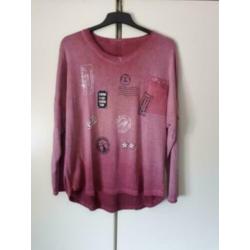 Magna top shirt donkerrood
