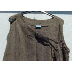 SOURCING bruin bewerkt tuniek met koorden mt M